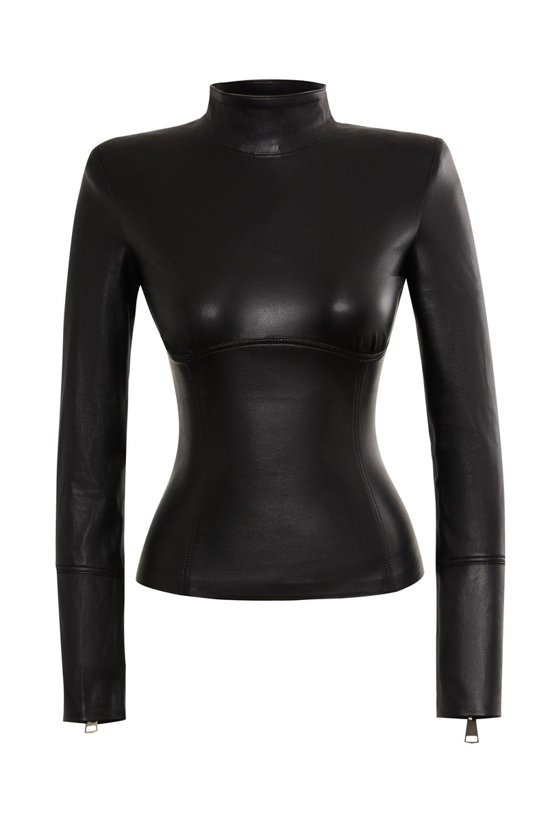 Adrienne Leather Top - LOL